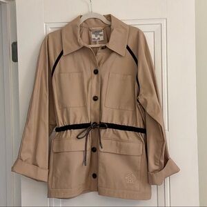 Trench Drawstring Waist Women's Jacket